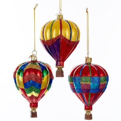 Christmas Tree | Kurt Adler Kurt S. Adler Nyc Nb1142 Noble Gems Hot Air Balloon 3 Assorted