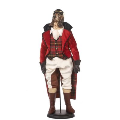 Home Decors | Goodwill Tartan Setter Dog Doll With Stand J 65150