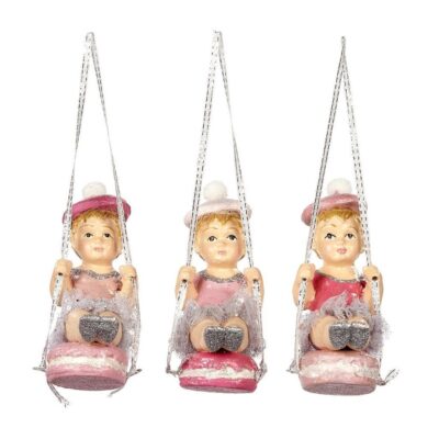 Christmas Tree | Goodwill Girl On Macaron Swinging 3 Assorted B 96355