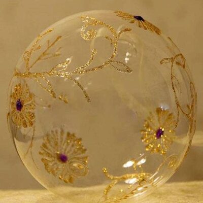 Glass Baubles | Diguel Sfere Diguel Sphere Golden Flowers – 2011