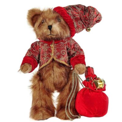 Home Decors | Goodwill Goodwill Belgium Furry Santa Bear With Bag C 16010