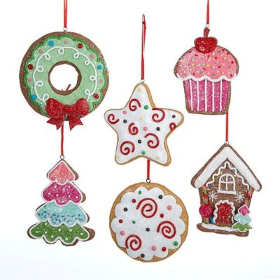 Christmas Tree | Kurt Adler Kurt S. Adler Nyc D1189 Claydough Gingersnap Ornament 6 Assorted