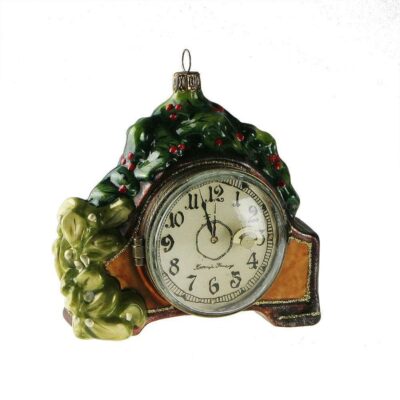 Glass Baubles | Komozja Famiily Hinged Clock-Musical Komozja Family Mostowski – Glass Bauble Handmade In Poland